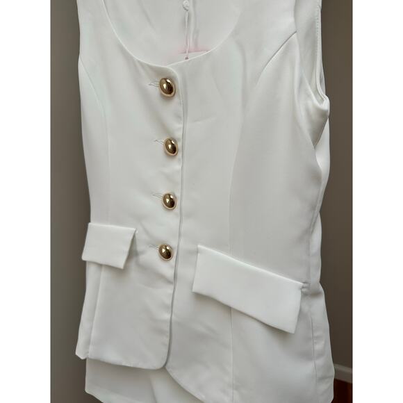 NEW NWT Amanda Uprichard Kya Romper White size Small - Picture 5 of 8